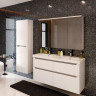 Пенал LEMARK BUNO 50 см подвесной/напольный, 4-х дверный, белый глянец LM04B50P